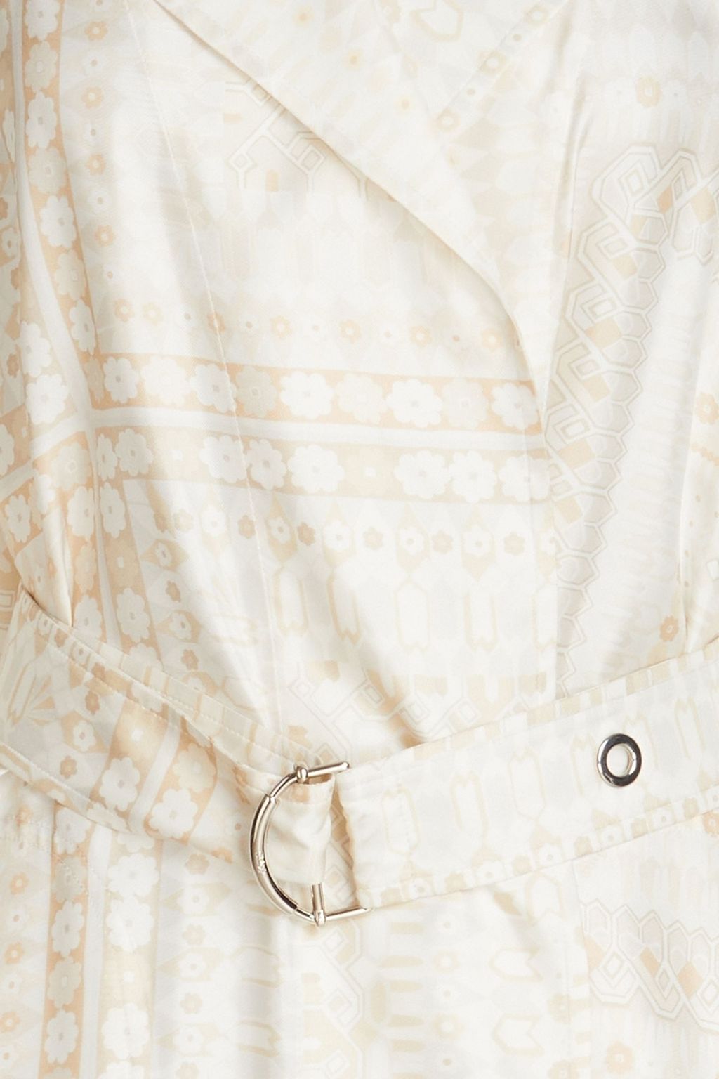 CHLOÉ Printed silk-twill trench coat