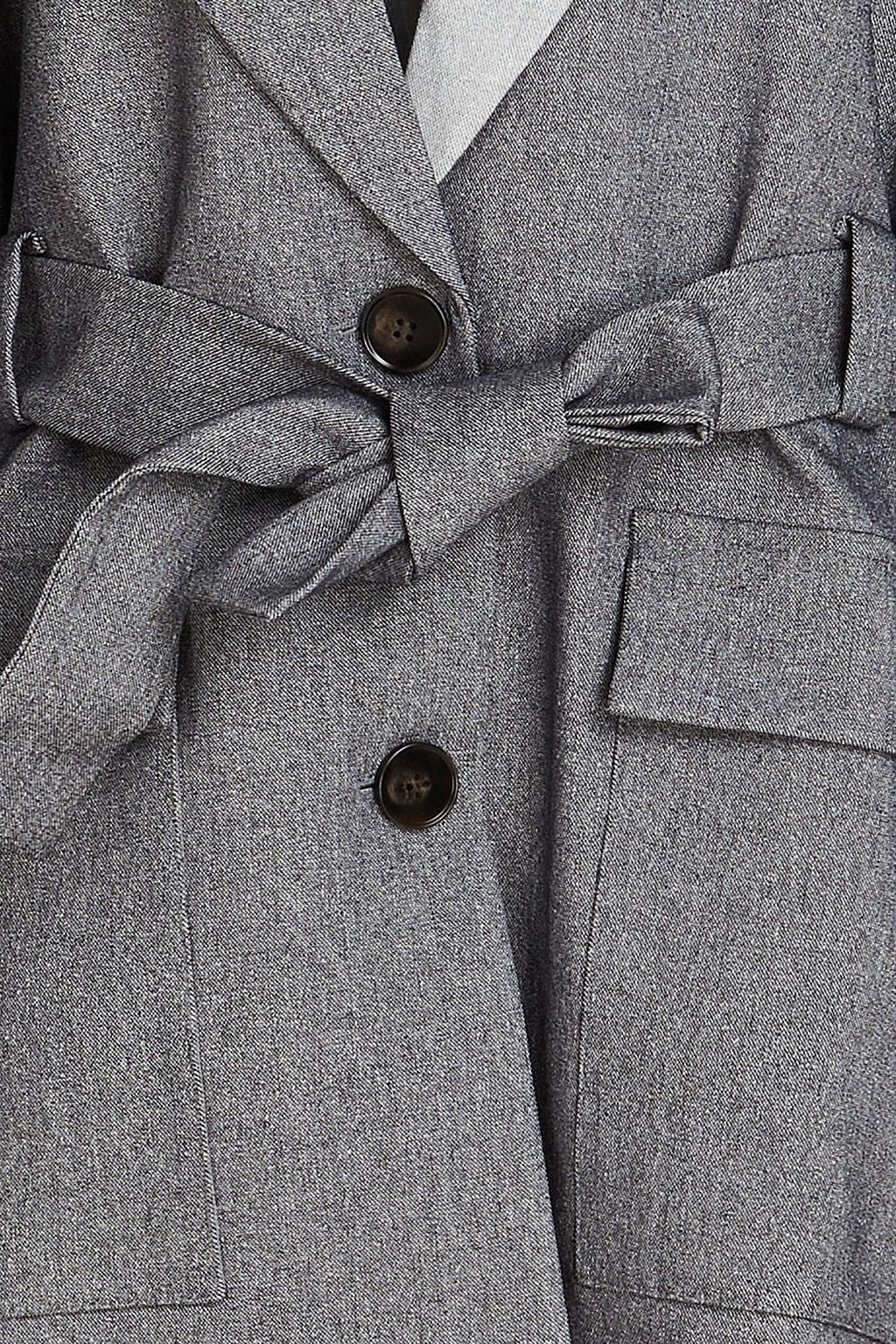 STELLA NOVA Nicola belted two-tone grain de poudre blazer