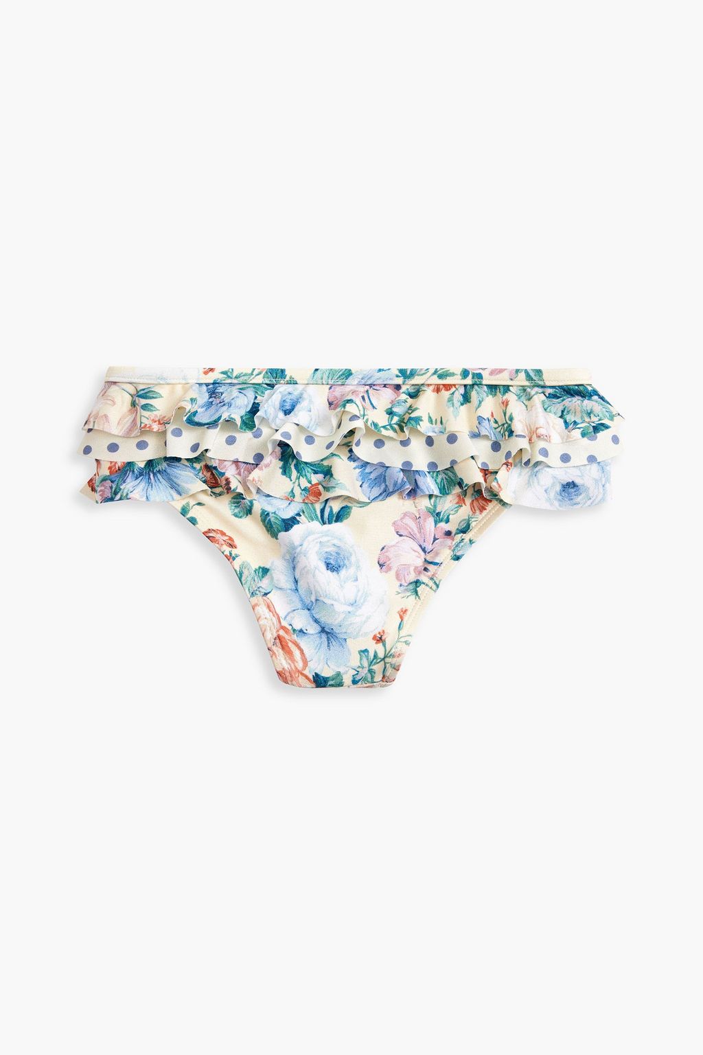 ZIMMERMANN Kids Verity ruffled floral-print bikini briefs