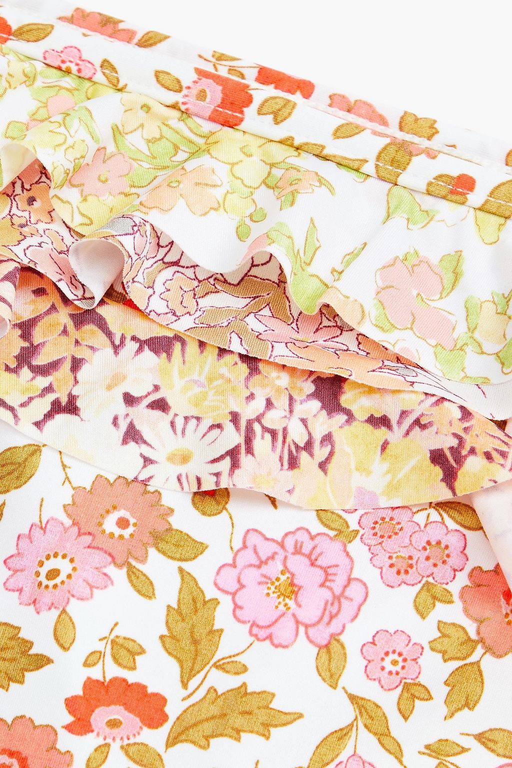 ZIMMERMANN Kids Goldie ruffled floral-print bikini briefs