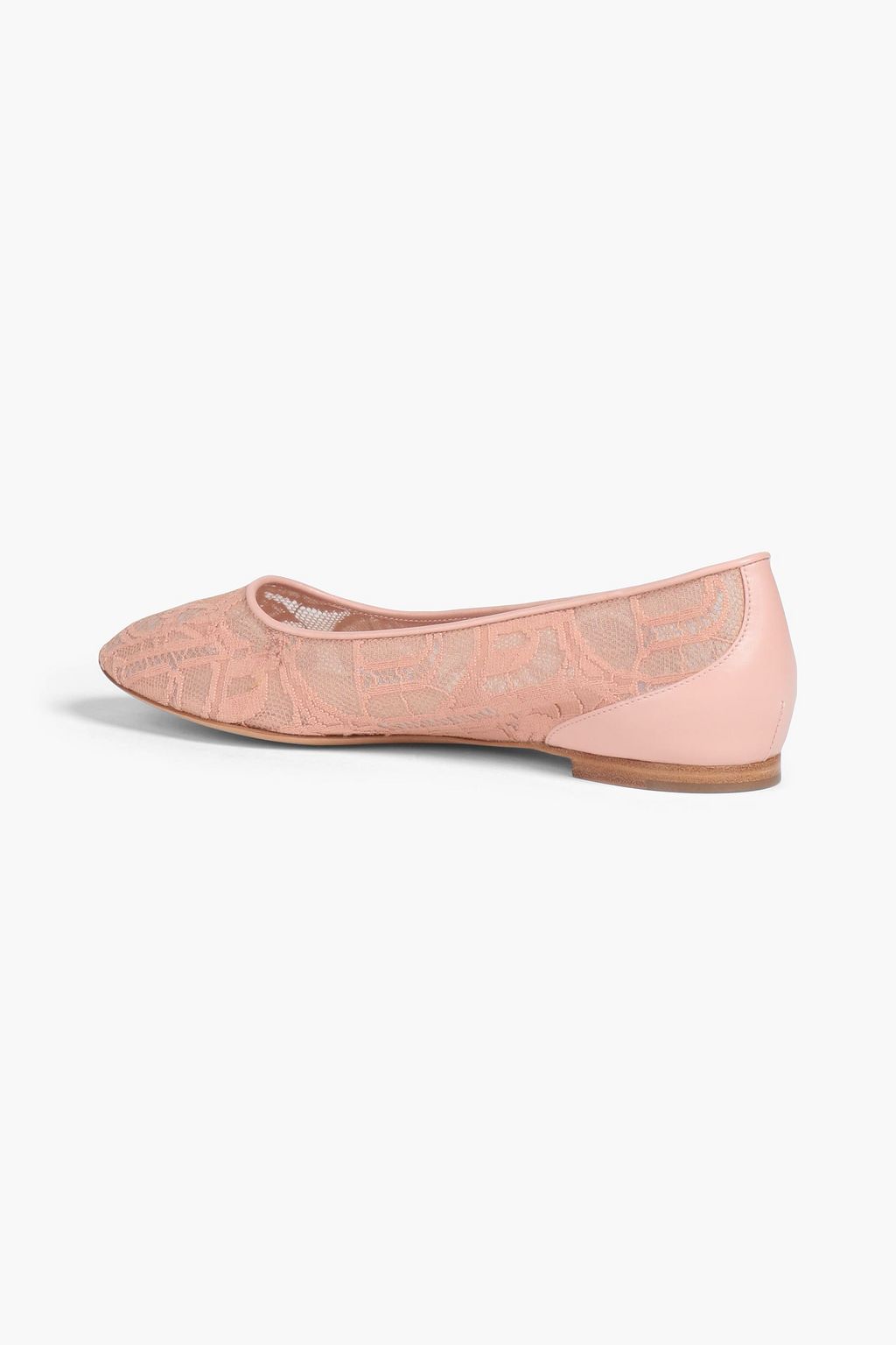 CHLOÉ Rachel Ballerinas aus Spitze mit Lederbesatz