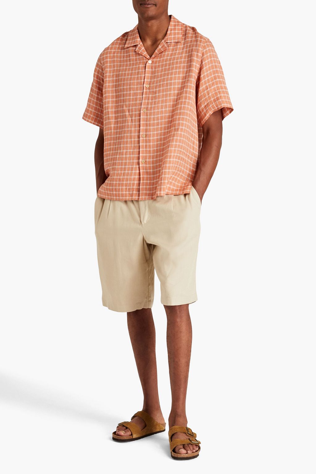PAUL SMITH Checked linen shirt