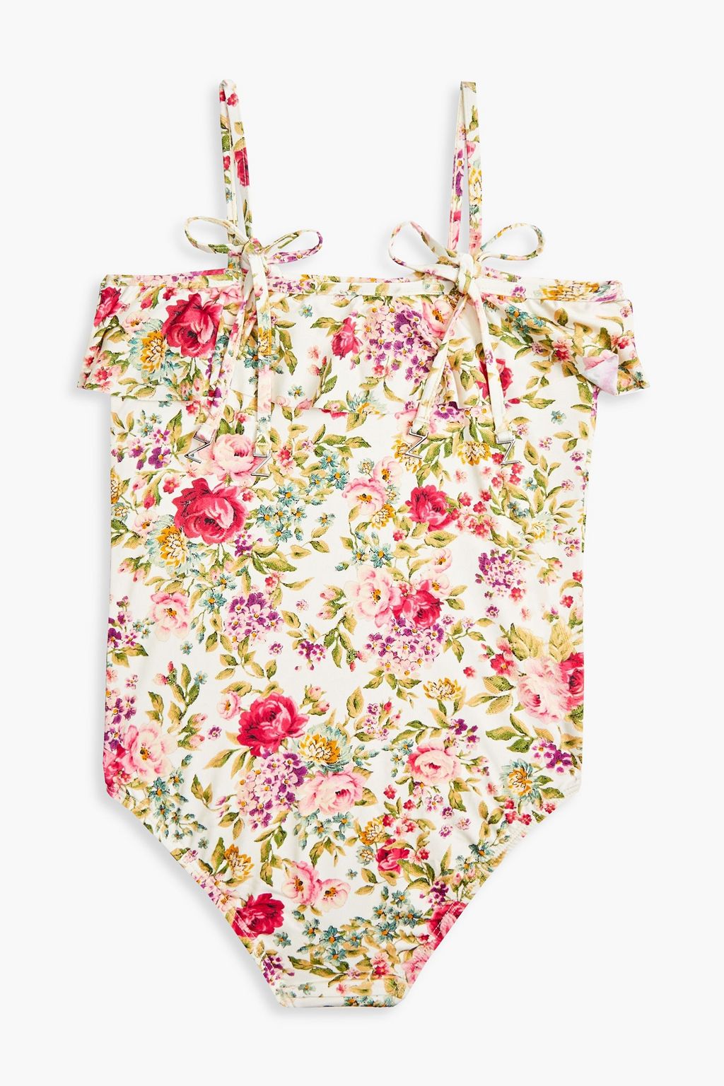 ZIMMERMANN Kids Honour ruffled floral-print swimsuit