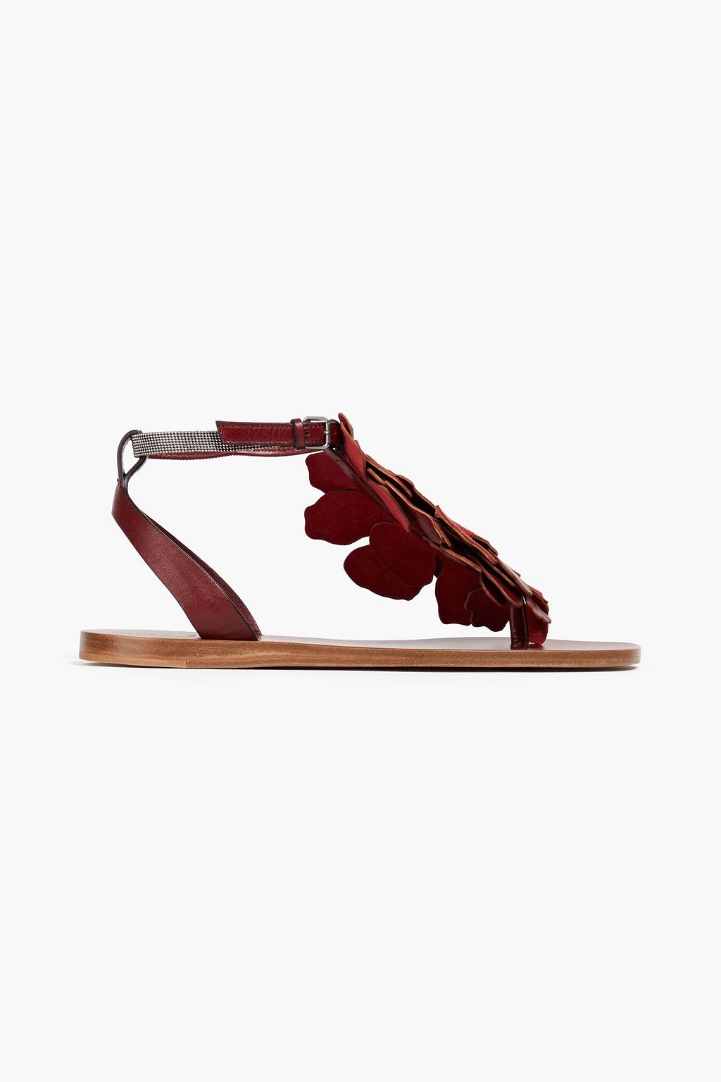 BRUNELLO CUCINELLI Embellished suede and leather sandals THE OUTNET