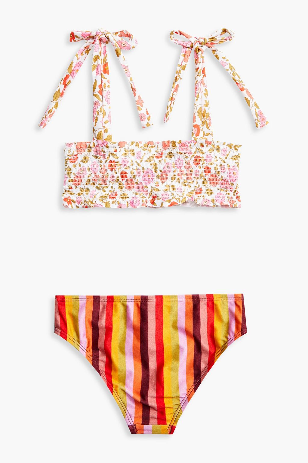 ZIMMERMANN Kids Goldie shirred printed bikini