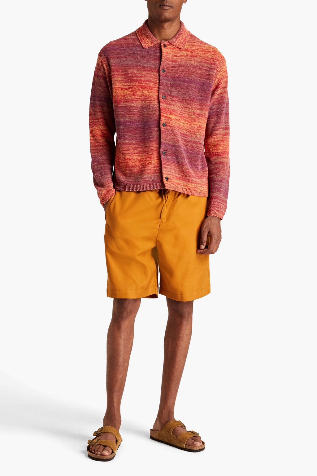 PAUL SMITH Space-dyed cotton-blend cardigan