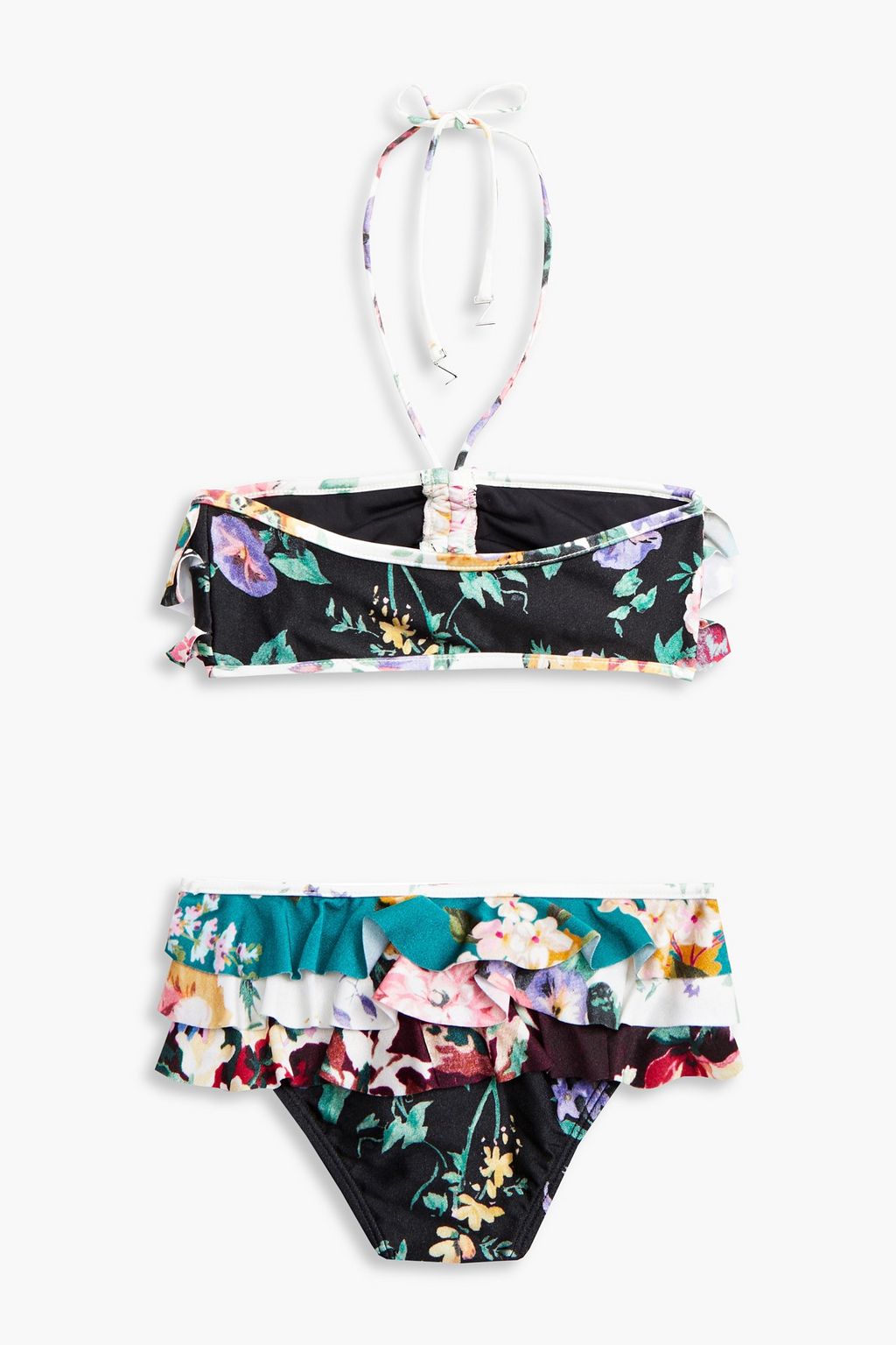 ZIMMERMANN Kids Allia ruffled floral-print bikini