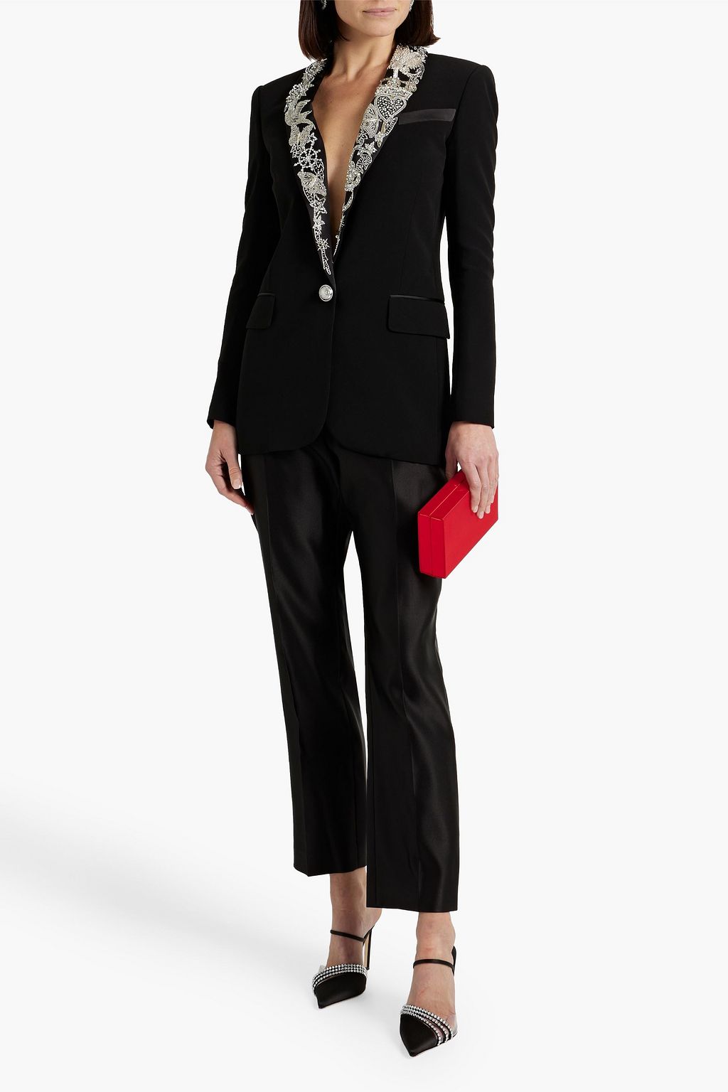 MCQUEEN Duchesse silk-satin straight-leg pants