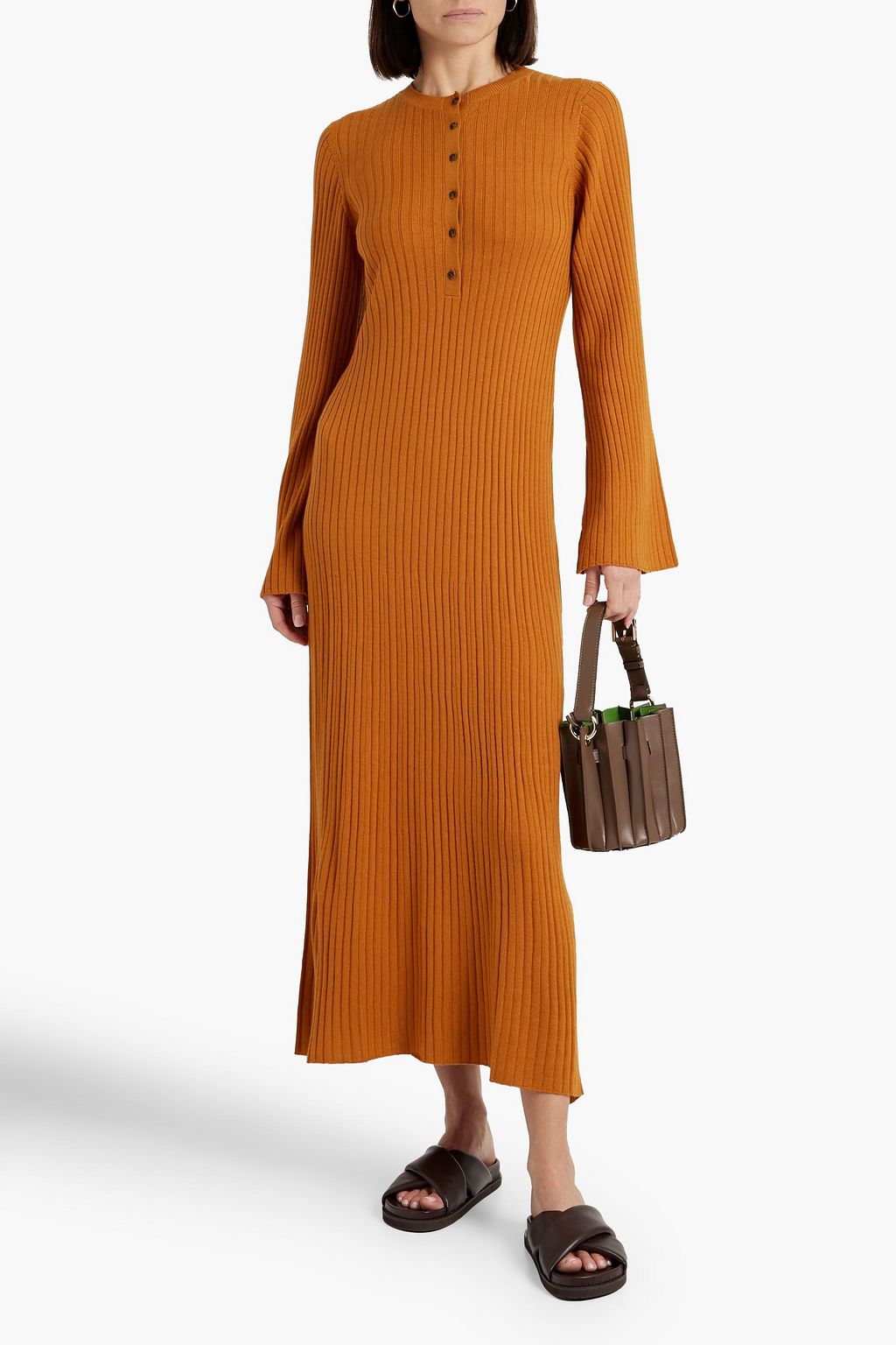 LOULOU STUDIO Elia ribbed wool and cashmere-blend maxi dress
