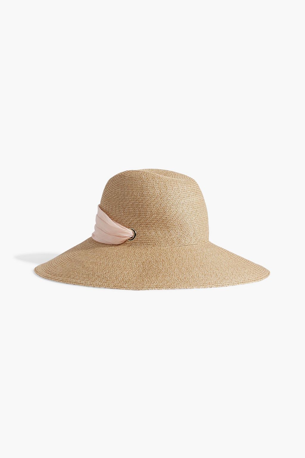 EUGENIA KIM Cassidy georgette-trimmed woven sun hat | Sale up to 70% ...