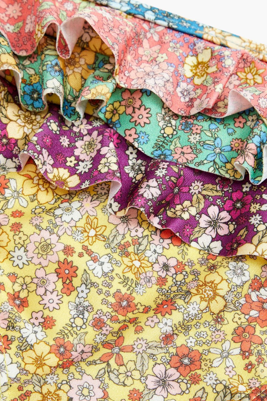 ZIMMERMANN Kids Carnaby Bikini-Höschen mit floralem Print und Rüschen
