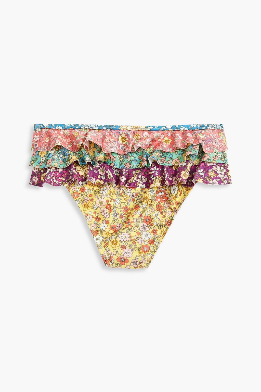 ZIMMERMANN Kids Carnaby Bikini-Höschen mit floralem Print und Rüschen