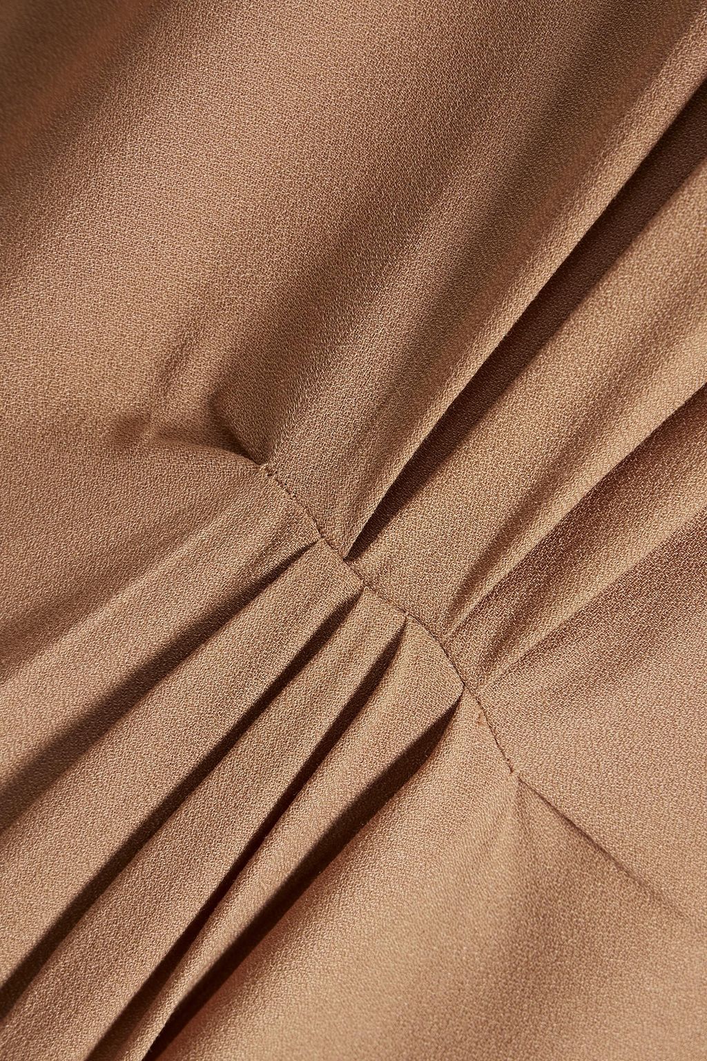 TIBI クレープデシン ミディワンピース ギャザー入り