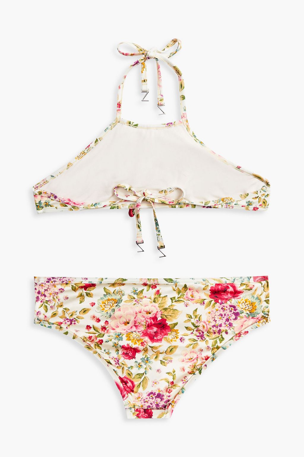 ZIMMERMANN Kids Honour ruffled floral-print bikini