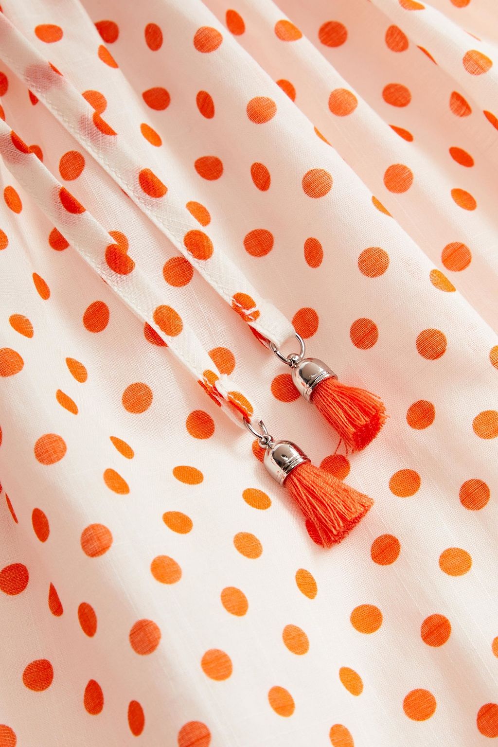 ZIMMERMANN コットン ワンピース ラッフル付き ポルカドット