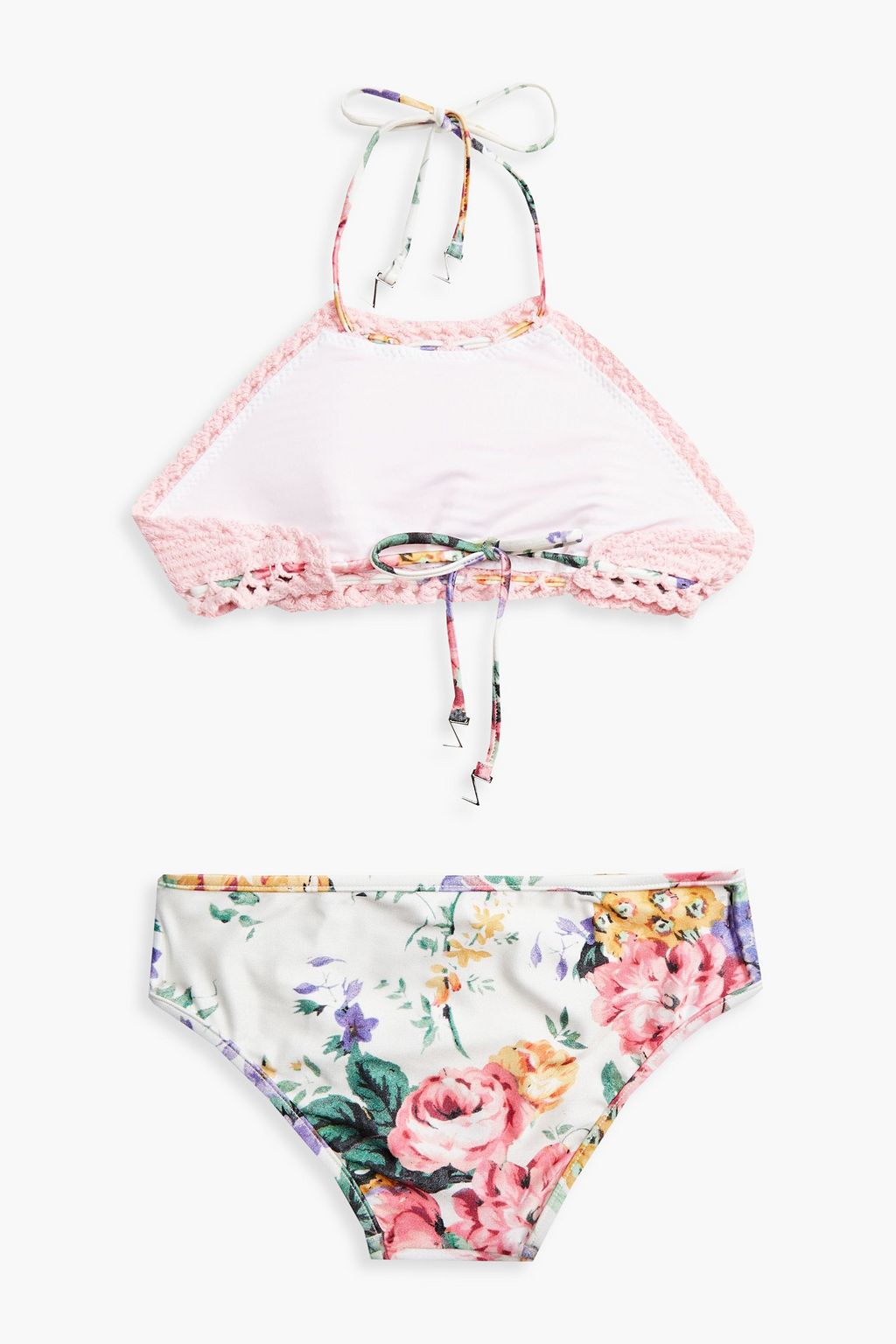 ZIMMERMANN Kids Allia floral-print crocheted bikini