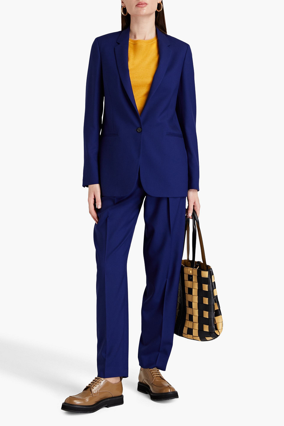 Shop Paul Smith Wool-twill Blazer In Indigo