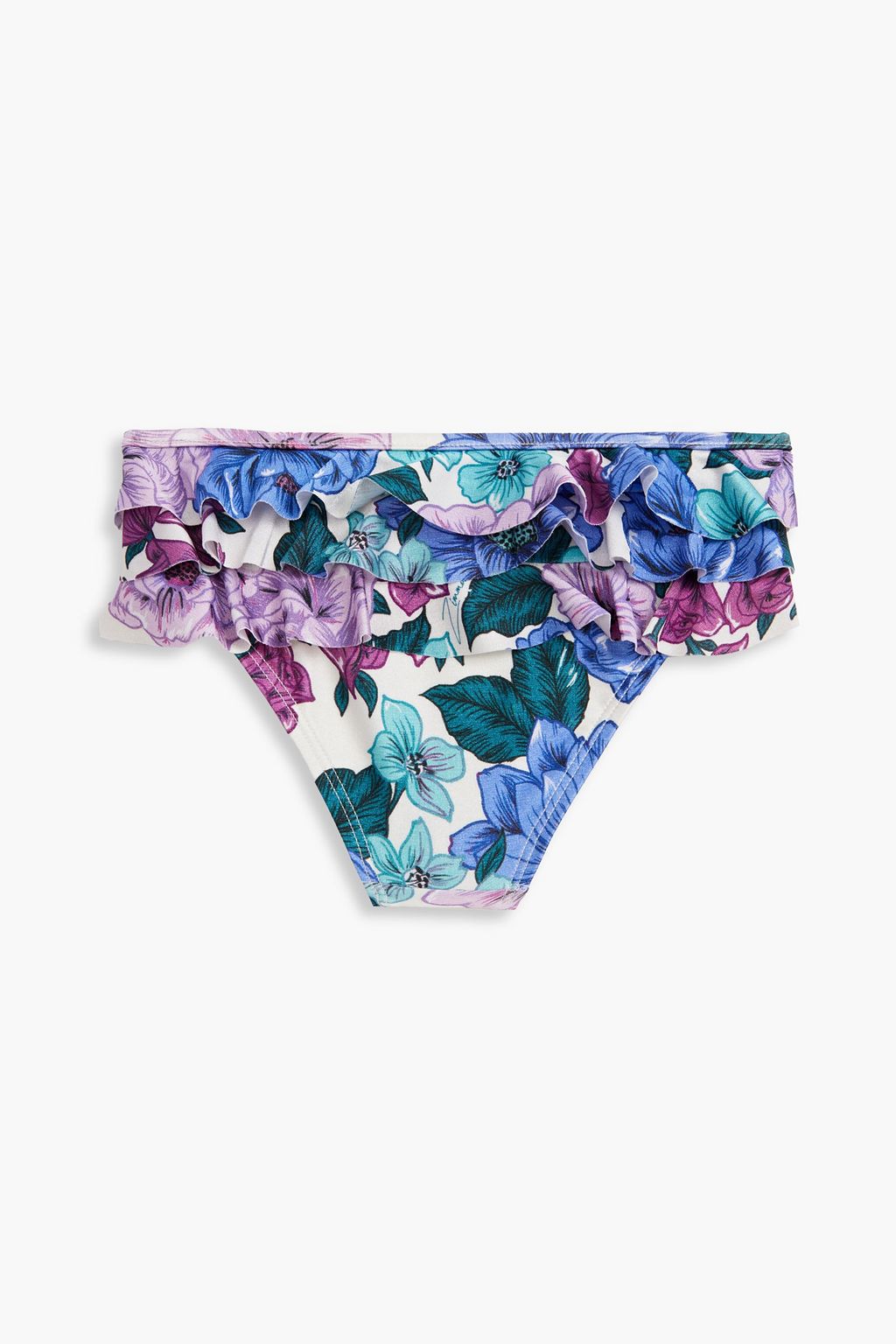 ZIMMERMANN Kids Poppy Bikini-Höschen mit floralem Print und Rüschen