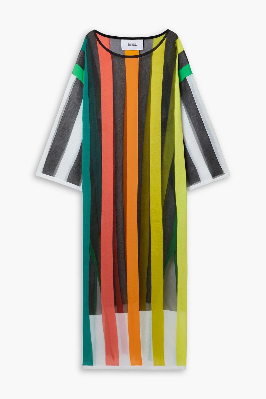 CHRISTOPHER JOHN ROGERS Striped knitted maxi dress | THE OUTNET