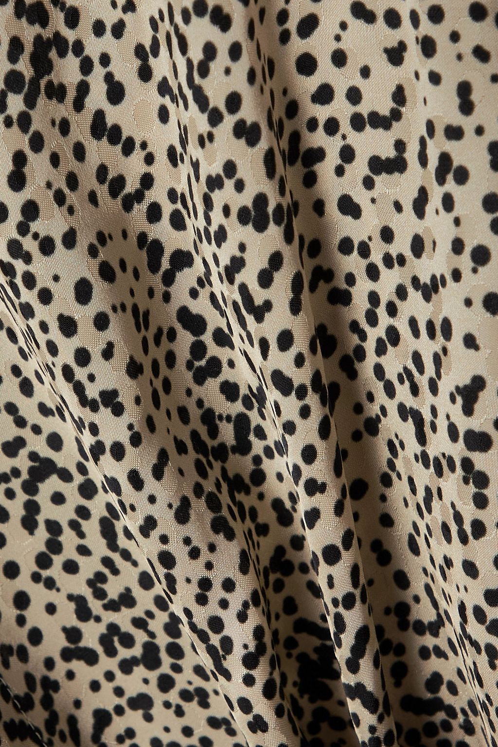 DRIES VAN NOTEN 프린트 새틴 자카드 미디 랩 드레스