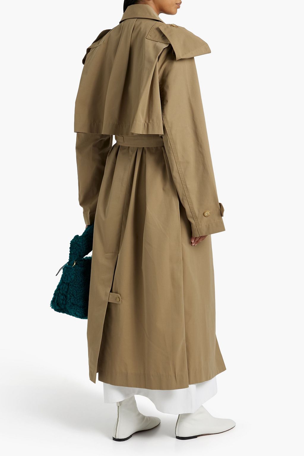 TIBI コットン混ギャバジン トレンチコート