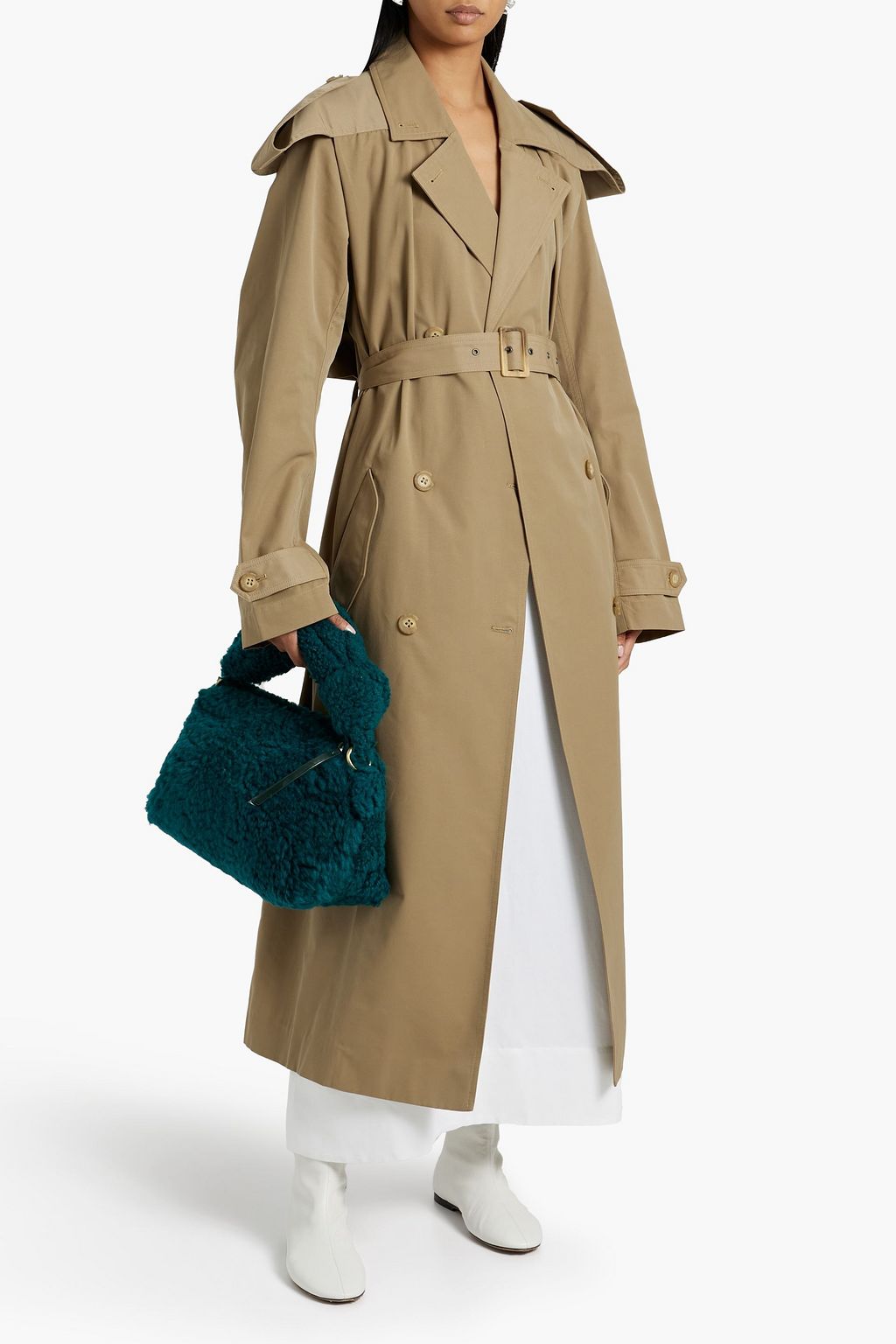 TIBI コットン混ギャバジン トレンチコート