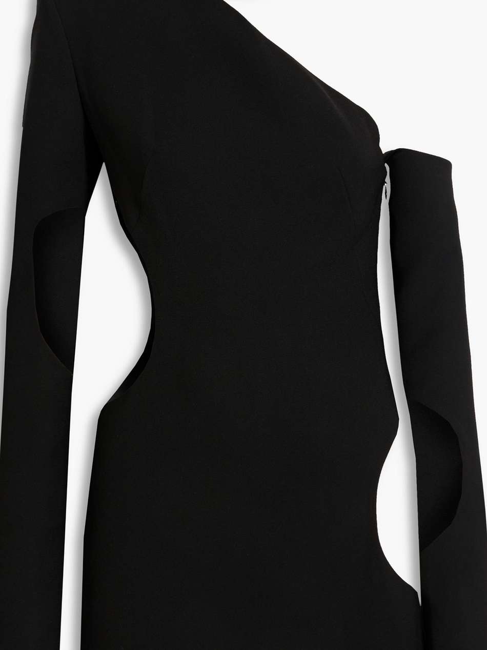 cutout crepe mini dress