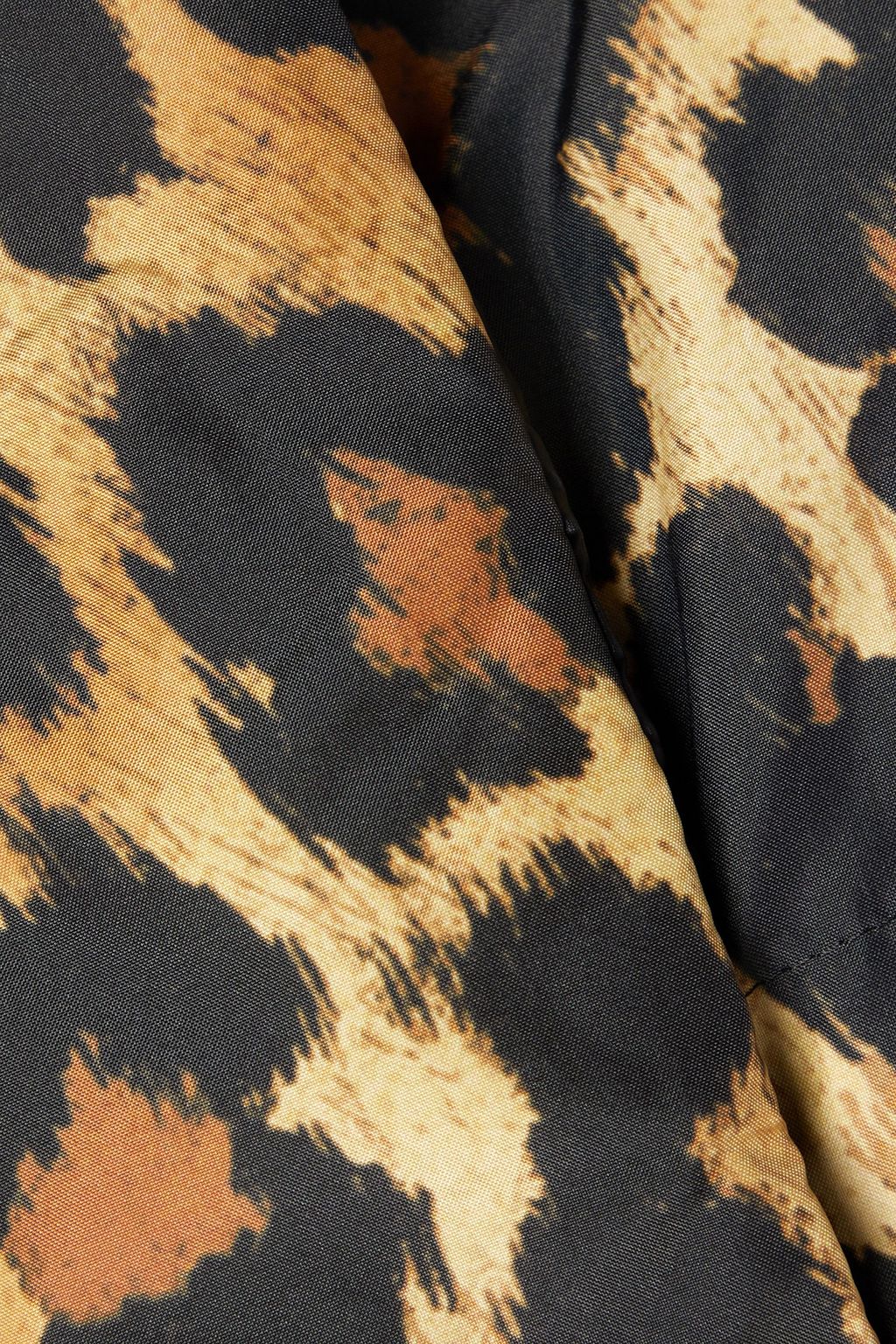 SACAI Cropped Jacke aus Shell mit Leopardenprint und Kapuze