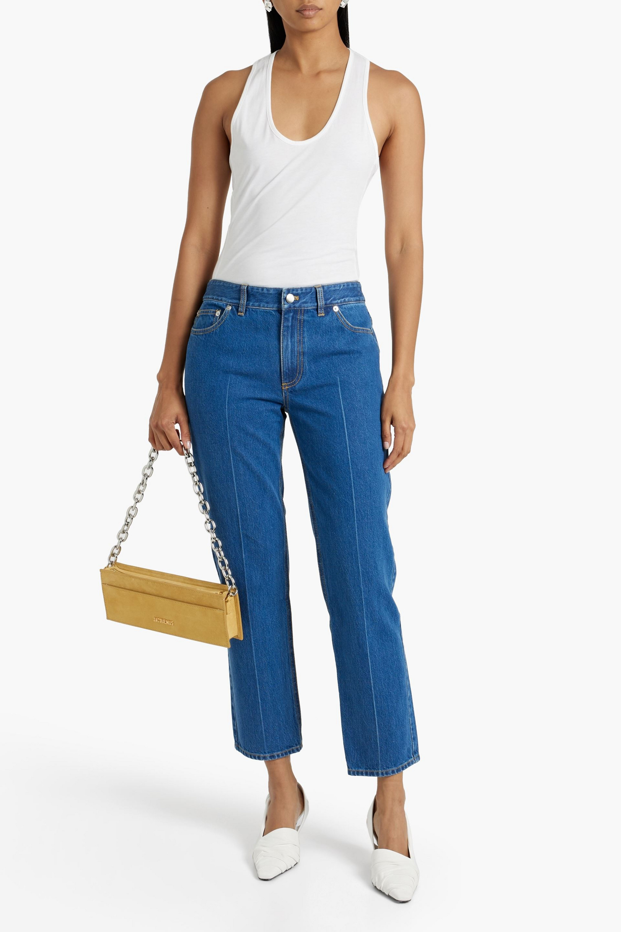 Tibi Elfie high-rise straight-leg jeans