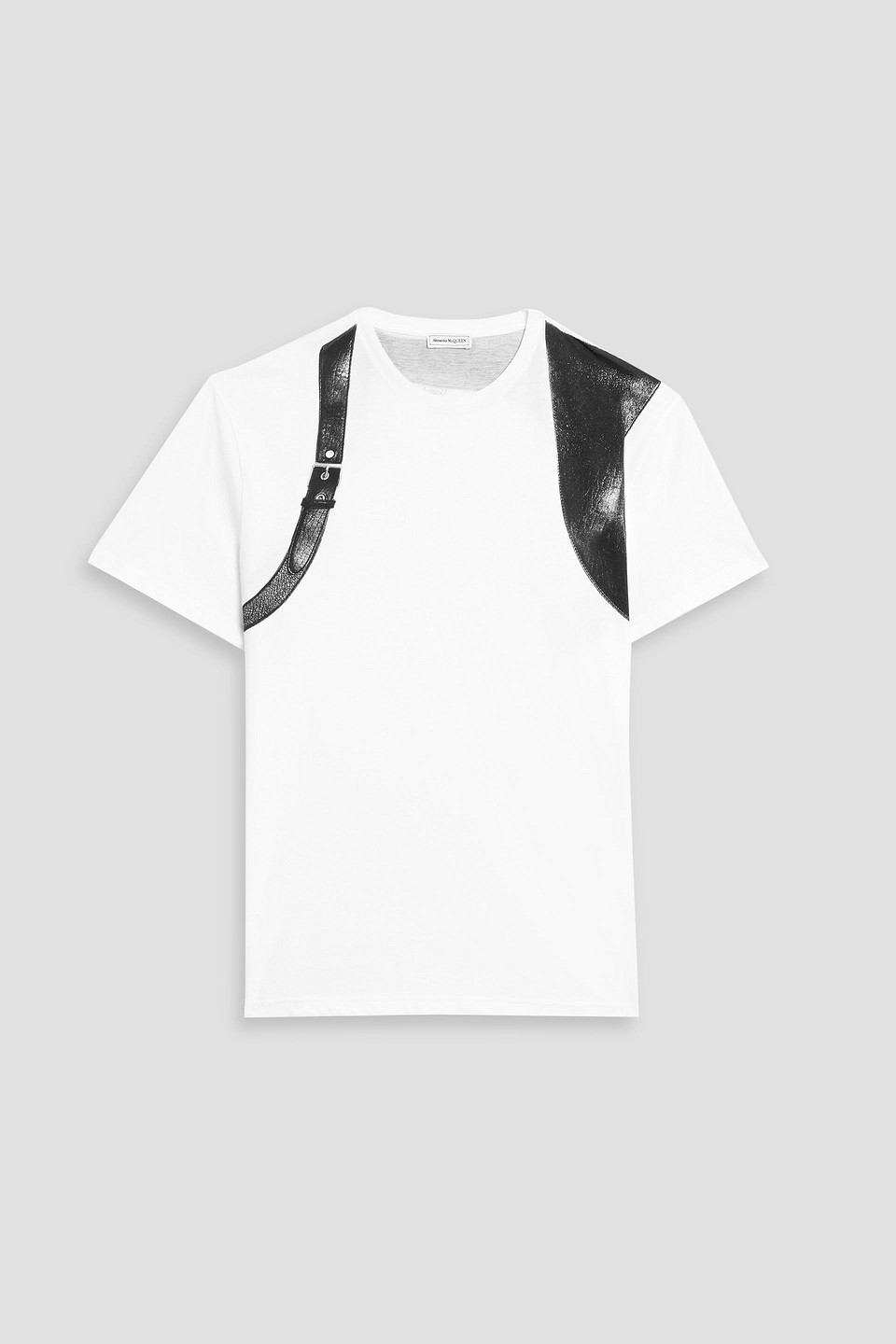 mcqueen - printed cotton-jersey t-shirt - white - s