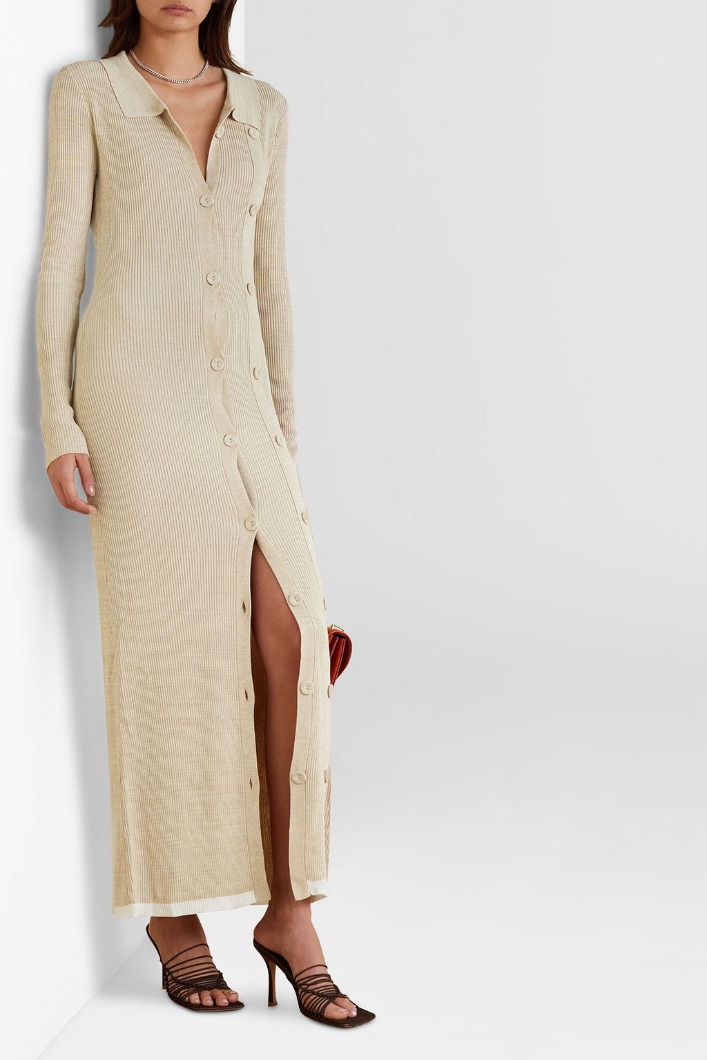 CHRISTOPHER ESBER Ribbed-knit maxi dress