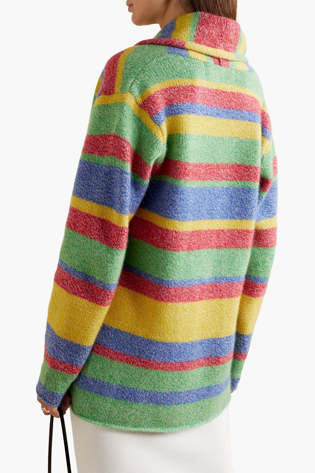 THE ELDER STATESMAN Gestreifter Cardigan aus Kaschmir