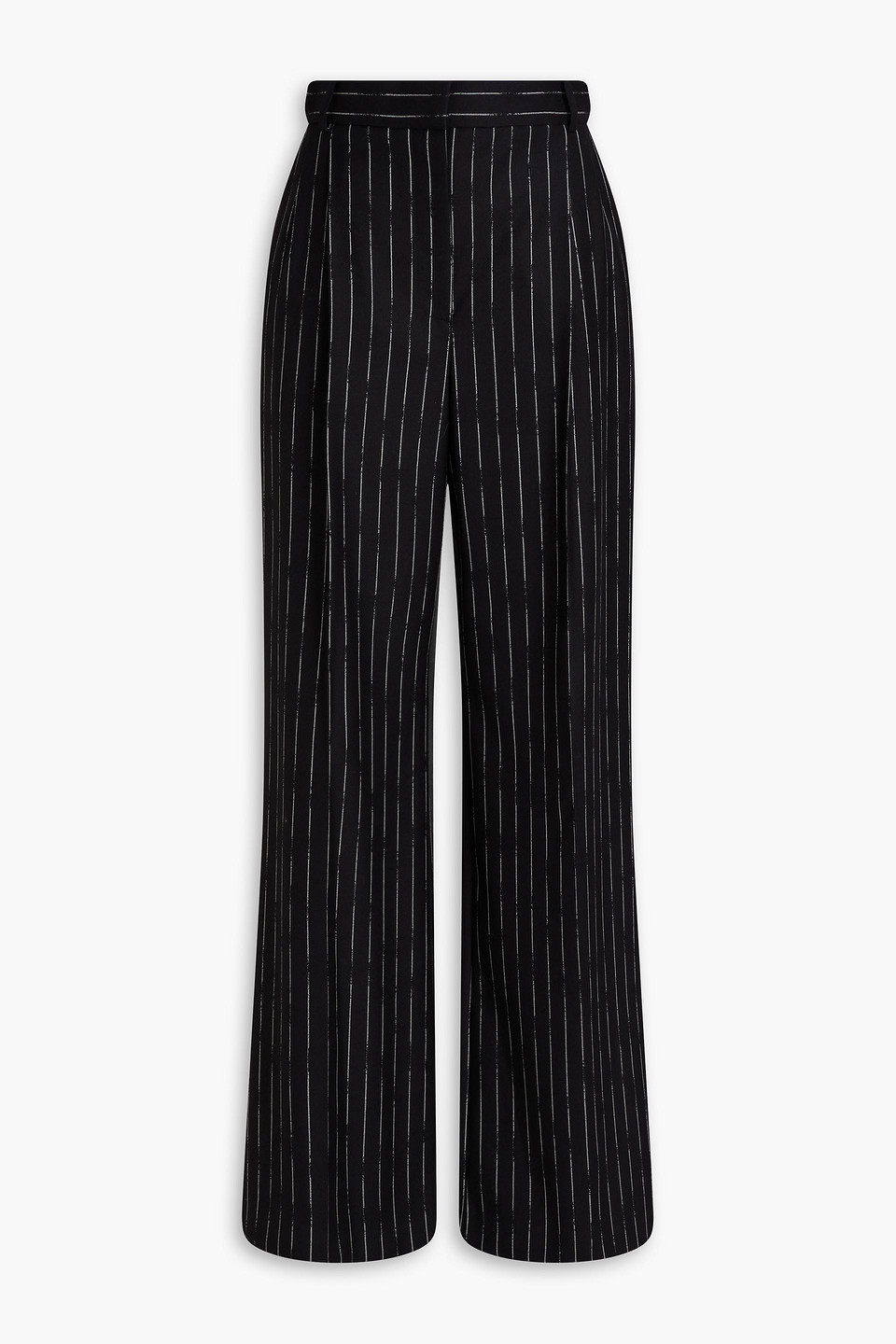 mcqueen - pinstriped wool-twill wide-leg pants - black - it 36