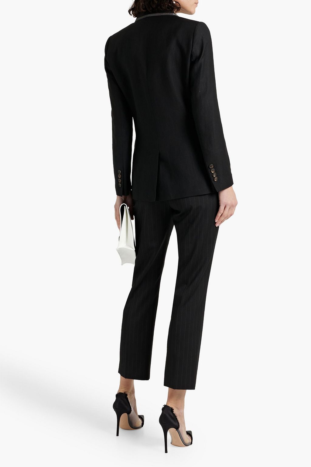 BRUNELLO CUCINELLI Bead-embellished twill blazer