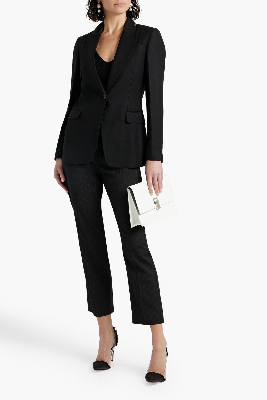 BRUNELLO CUCINELLI Bead-embellished twill blazer