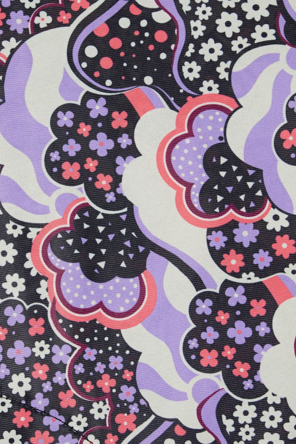 ANNA SUI جاكيت من الجيرسيه المصنوع من الساتان مزين بطبعات على شكل زهور