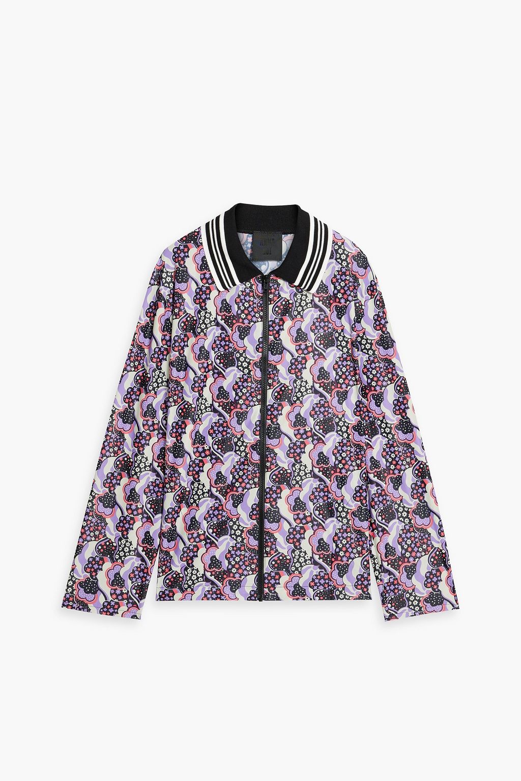 ANNA SUI Floral-print satin-jersey jacket | THE OUTNET