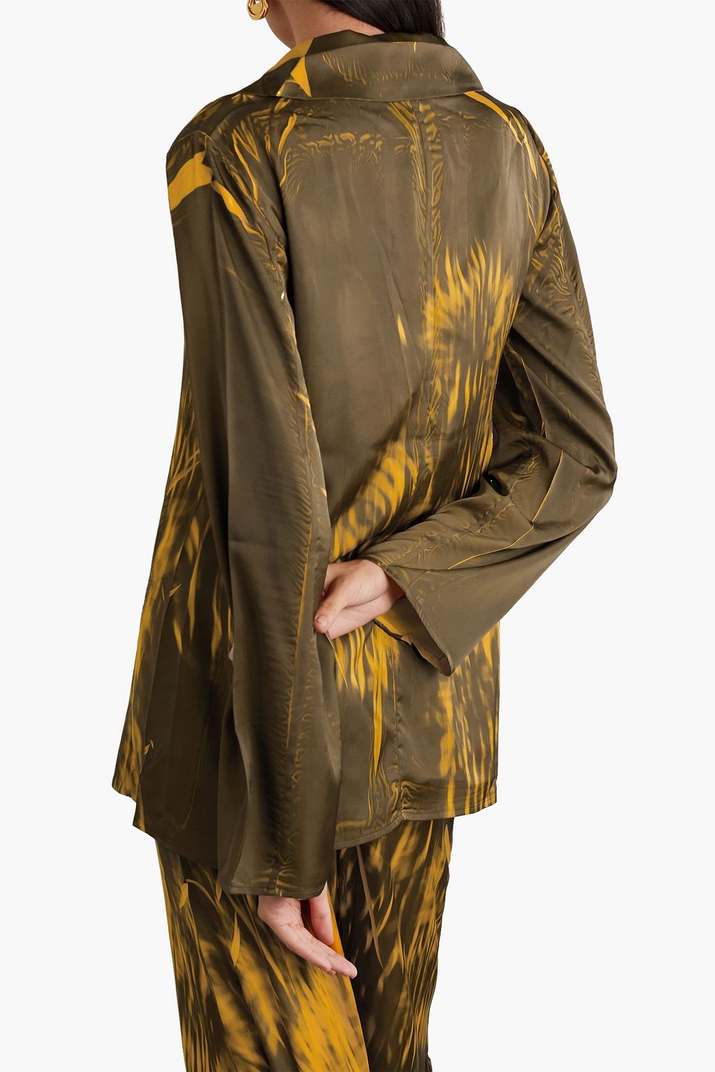 IOANNES Irene printed satin shirt
