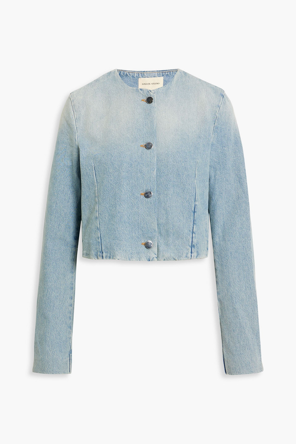 Loulou Studio Haro Faded Denim Jacket In Light Denim