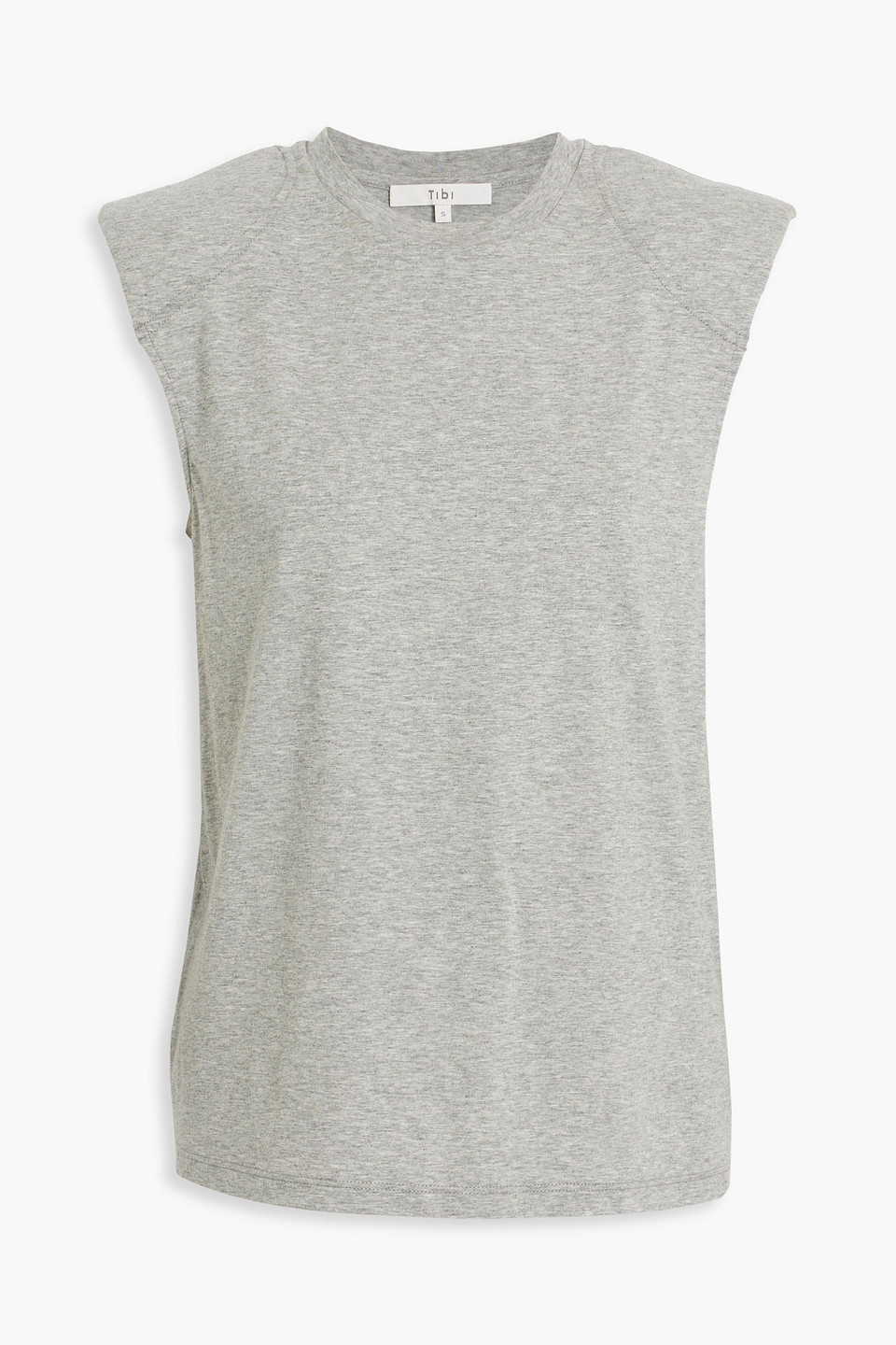 Tibi Cotton-jersey Tank In Grey