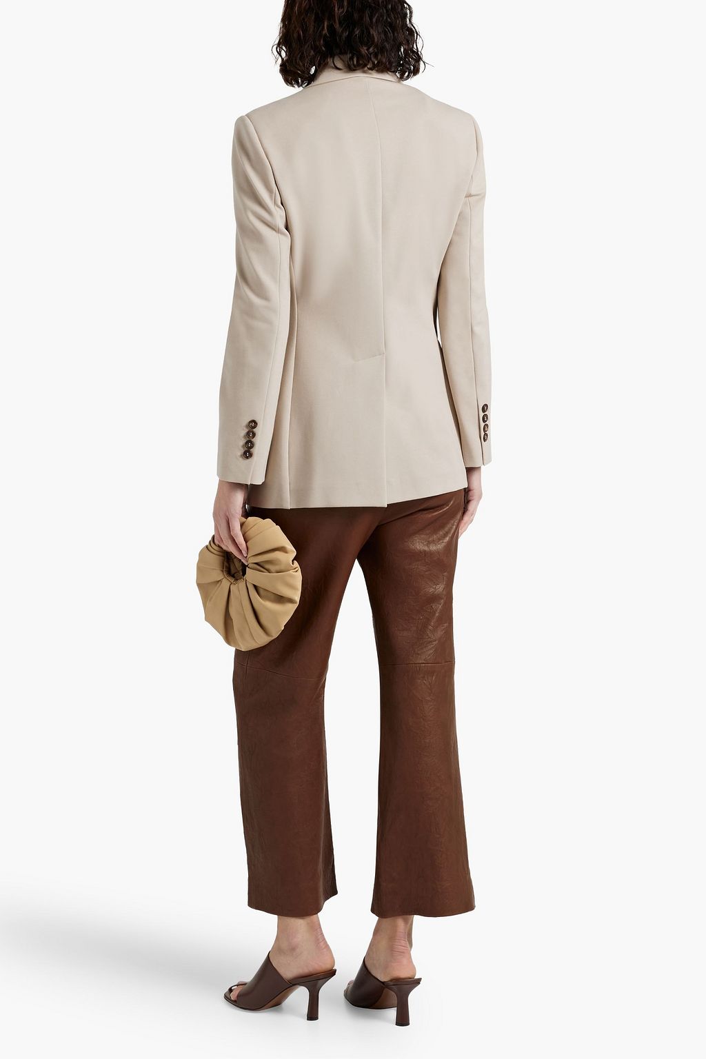 BRUNELLO CUCINELLI Double-breasted cotton-blend blazer