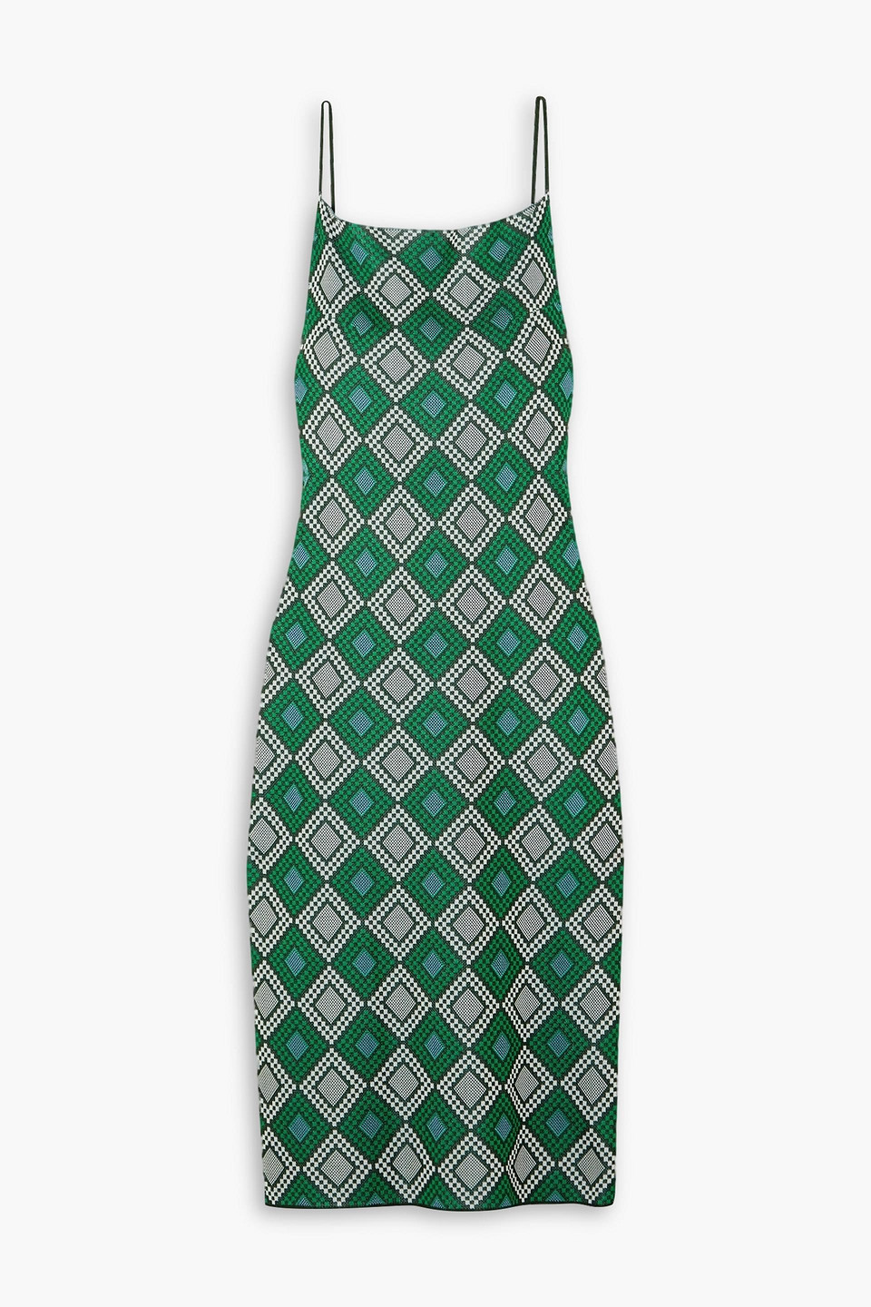 Ahluwalia Ojewale Jacquard-knit Midi Dress In Green