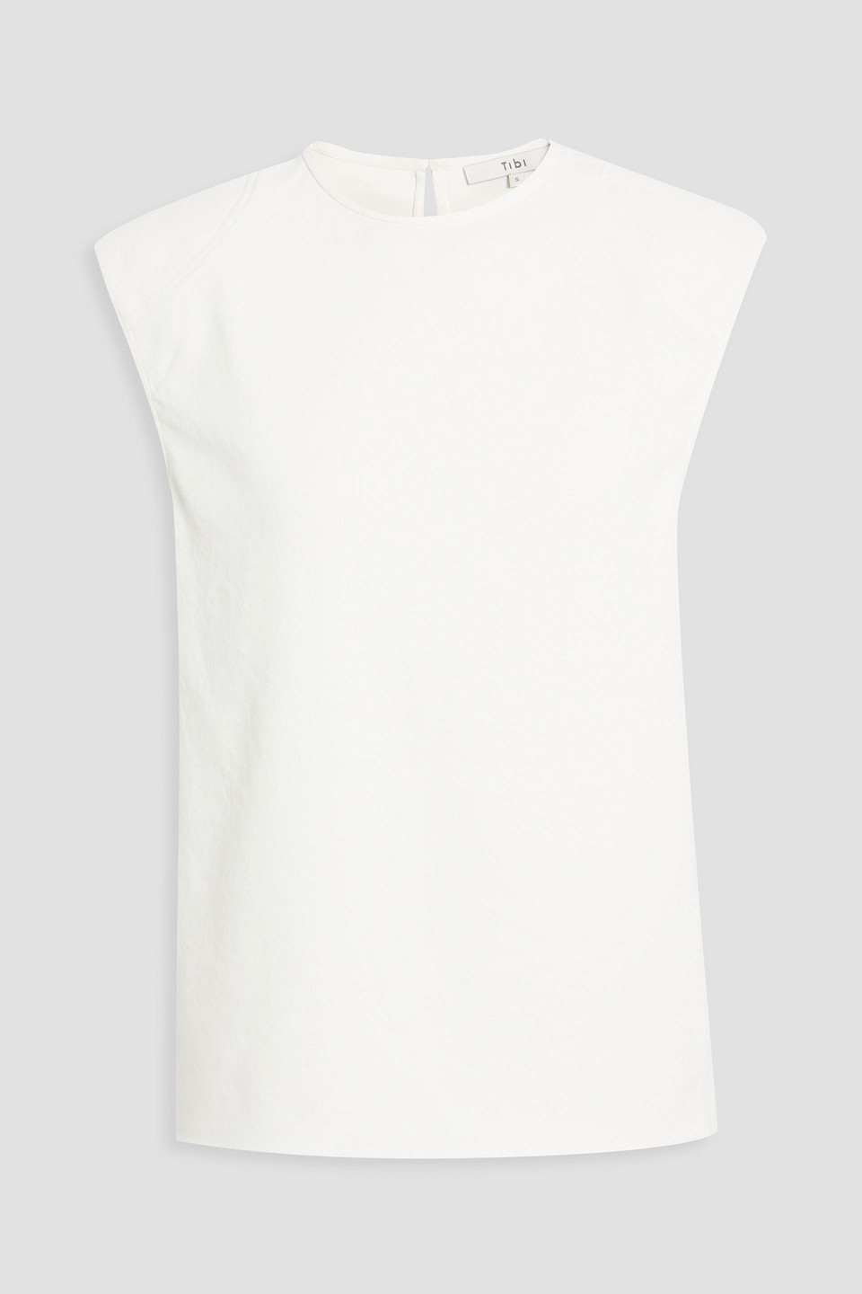 Tibi Sleeveless Keyhole-detail Top In White