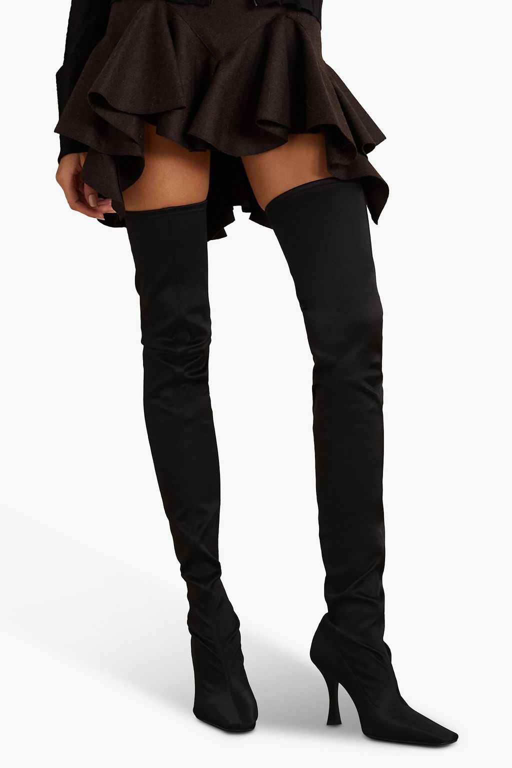 PROENZA SCHOULER Trap stretchsatin overtheknee boots THE