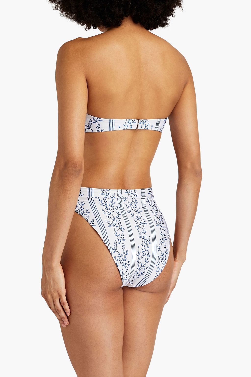AGUA BY AGUA BENDITA Oregano cutout printed bandeau bikini top