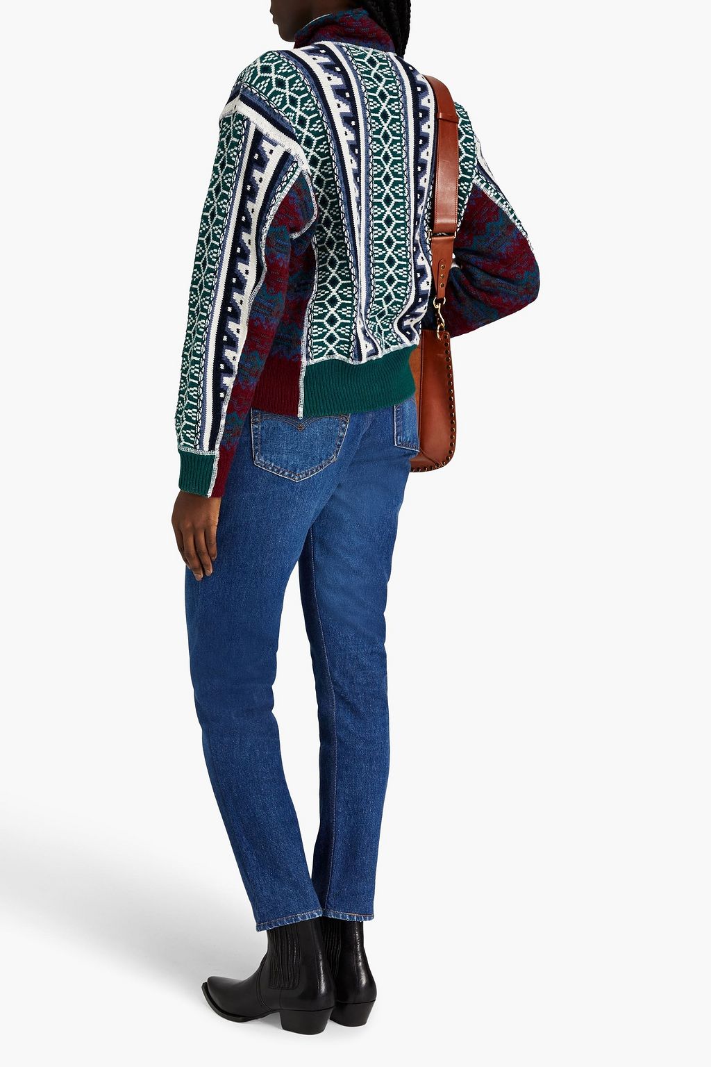RE/DONE WITH LEVI'S جينز بأرجل مستقيمة وخصر عالٍ بلون باهت