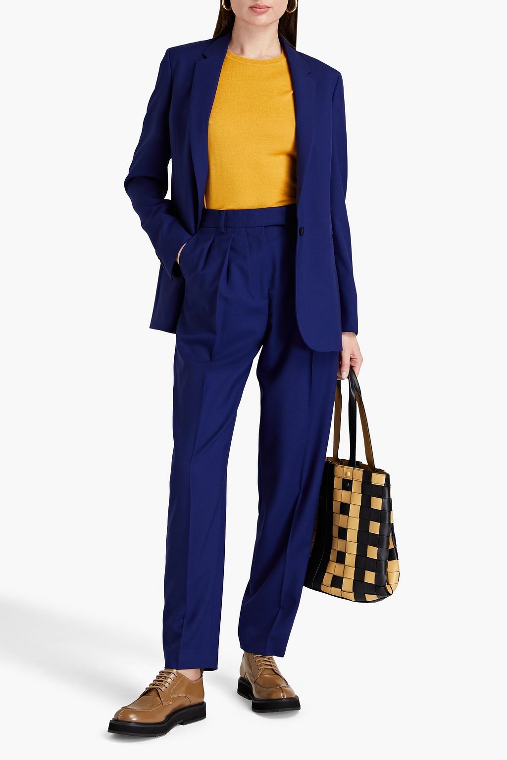 PAUL SMITH Pleated wool-twill tapered pants