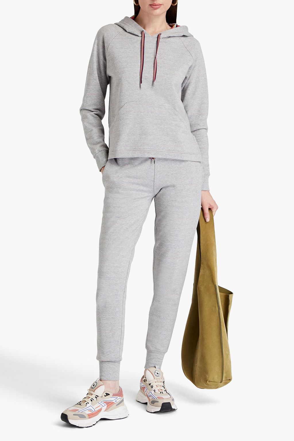 PAUL SMITH French cotton-blend terry track pants