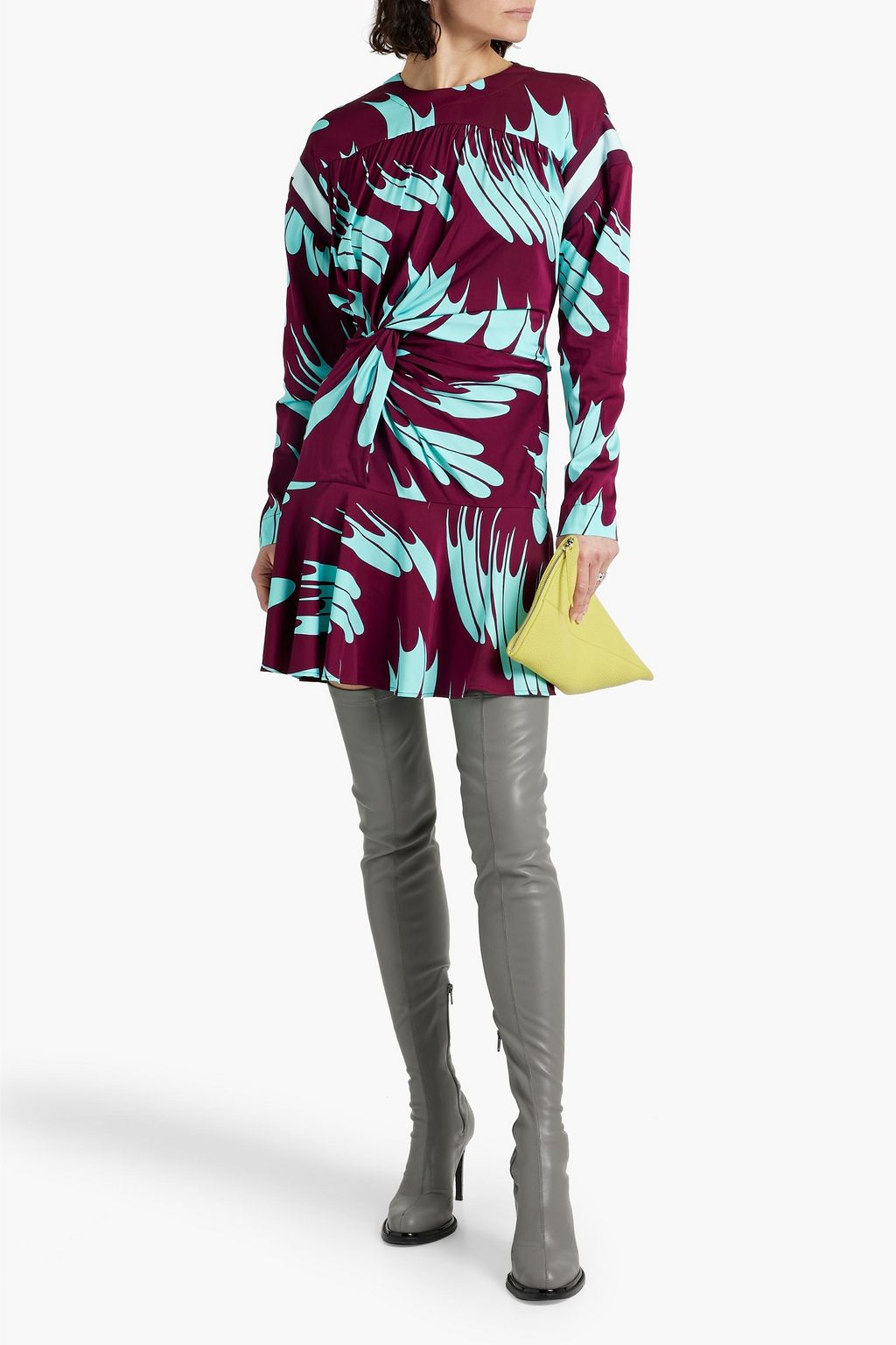 STELLA MCCARTNEY Twisted printed crepe mini dress