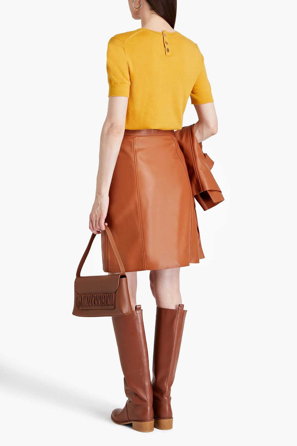 PAUL SMITH Leather wrap skirt